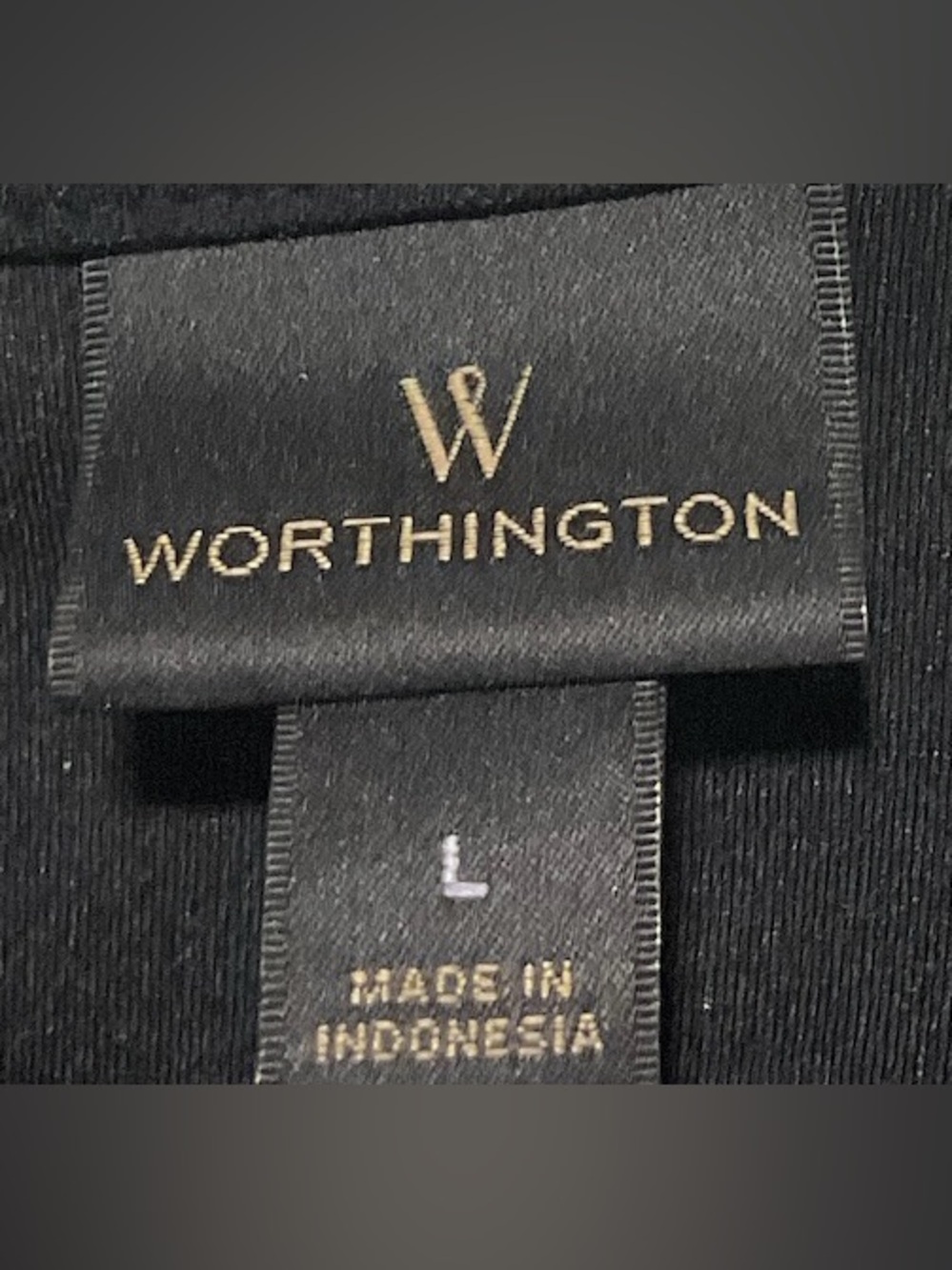 Worthington Black Ruffle Sleeve Blouse – Size Large - Picture 3 of 3